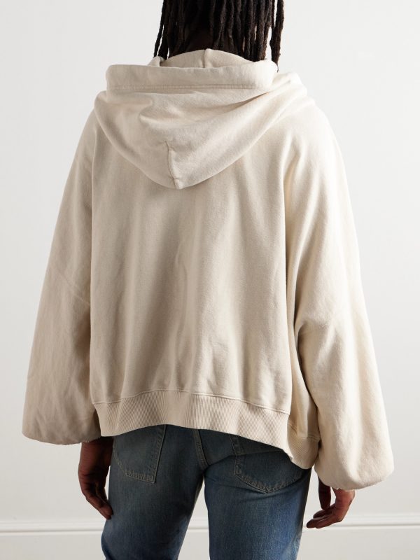 Logo-Embroidered Cotton-Jersey Hoodie - BK Logo-Embroidered Cotton-Jersey Hoodie - BK