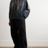 Oversized Logo-Embroidered Cotton-Jersey Hoodie - OU Oversized Logo-Embroidered Cotton-Jersey Hoodie - OU
