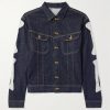 Crochet-Trimmed Denim Jacket