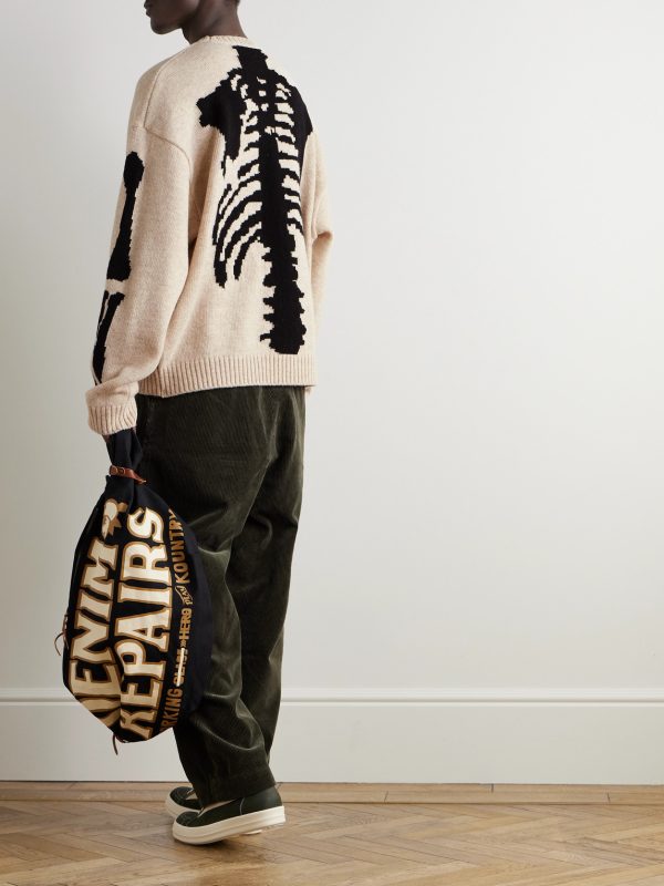 Oversized Intarsia Wool Sweater - OU Oversized Intarsia Wool Sweater - OU