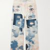 Slim-Fit Patchwork Embroidered Tie-Dyed Jeans Slim-Fit Patchwork Embroidered Tie-Dyed Jeans