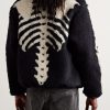 Bone Boa Reversible Printed Fleece and Nylon Jacket - BK