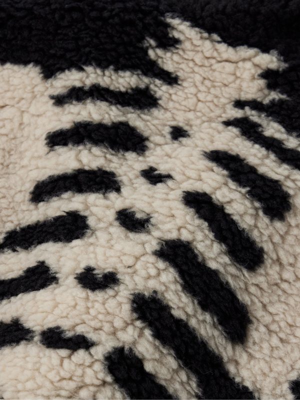 Bone Boa Reversible Printed Fleece and Nylon Jacket - E1