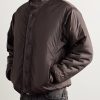 Bone Boa Reversible Printed Fleece and Nylon Jacket - E2
