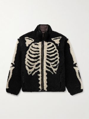 Bone Boa Reversible Printed Fleece and Nylon Jacket Bone Boa Reversible Printed Fleece and Nylon Jacket
