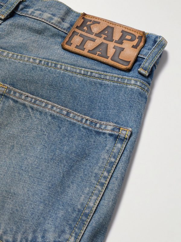 Flared Distressed Patchwork Jeans - CU Flared Distressed Patchwork Jeans - CU