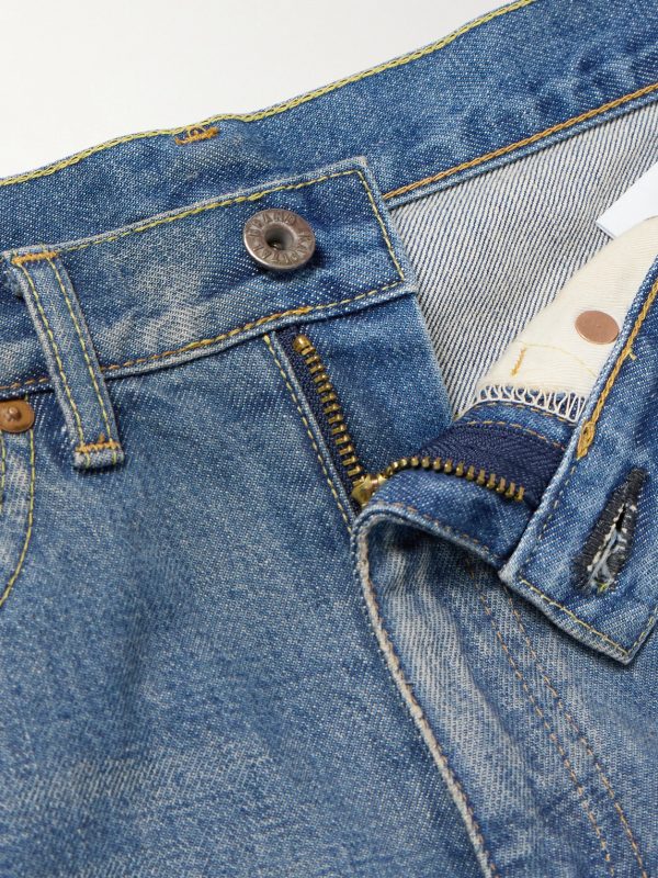 Flared Distressed Patchwork Jeans - E1 Flared Distressed Patchwork Jeans - E1