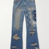 Flared Distressed Patchwork Jeans Flared Distressed Patchwork Jeans