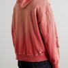 Embellished Suede-Trimmed Distressed Cotton-Jersey Hoodie - BK Embellished Suede-Trimmed Distressed Cotton-Jersey Hoodie - BK