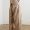 Katsuragi Port Straight-Leg Patchwork Distressed Cotton-Twill Trousers - BK Katsuragi Port Straight-Leg Patchwork Distressed Cotton-Twill Trousers - BK