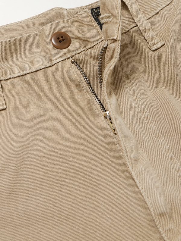 Katsuragi Port Straight-Leg Patchwork Distressed Cotton-Twill Trousers - E1 Katsuragi Port Straight-Leg Patchwork Distressed Cotton-Twill Trousers - E1