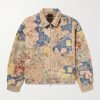 Boro Distressed Patchwork Cotton and Linen-Blend Zip-Up Jacket Boro Distressed Patchwork Cotton and Linen-Blend Zip-Up Jacket