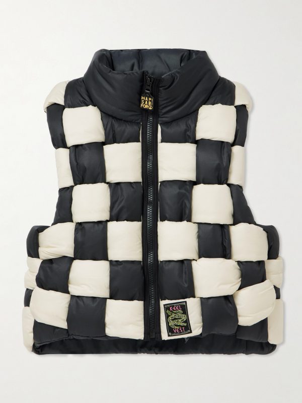 Cropped Reversible Quilted Padded Shell Gilet Cropped Reversible Quilted Padded Shell Gilet