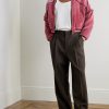 Logo-Embroidered Zip-Detailed Cotton-Velvet Bomber Jacket - OU Logo-Embroidered Zip-Detailed Cotton-Velvet Bomber Jacket - OU