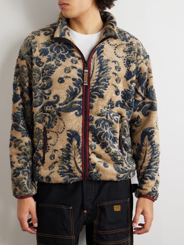 Damask Printed Fleece Jacket - FR