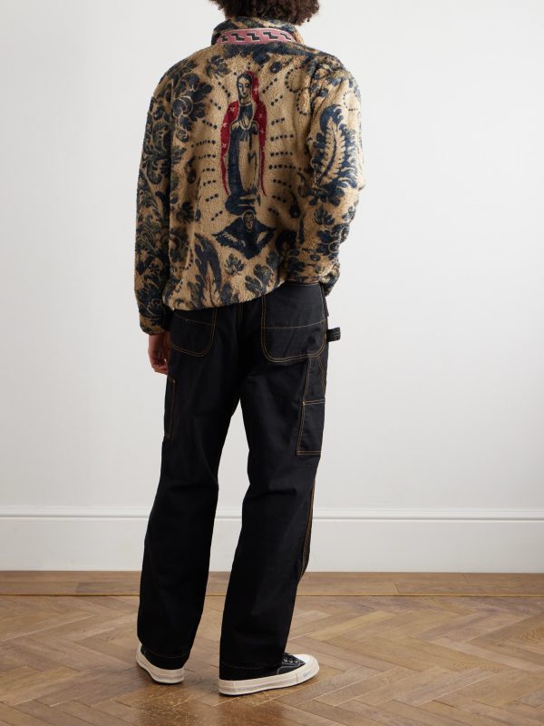 Damask Printed Fleece Jacket - OU