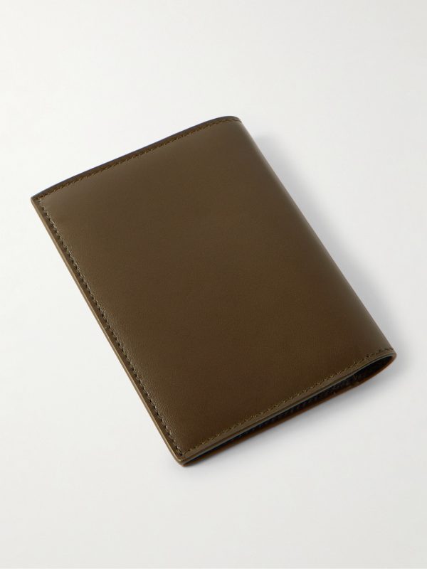 Logo-Print Leather Bifold Wallet - BK Logo-Print Leather Bifold Wallet - BK