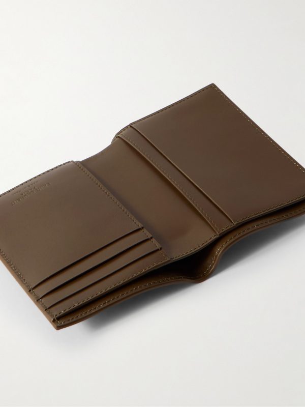 Logo-Print Leather Bifold Wallet - E1 Logo-Print Leather Bifold Wallet - E1