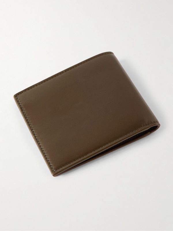 Logo-Print Leather Billfold Wallet - BK Logo-Print Leather Billfold Wallet - BK
