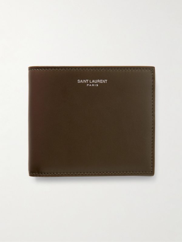 Logo-Print Leather Billfold Wallet Logo-Print Leather Billfold Wallet