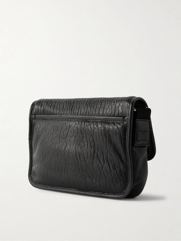 Niki Small Logo-Appliquéd Textured-Leather Messenger Bag - BK Niki Small Logo-Appliquéd Textured-Leather Messenger Bag - BK