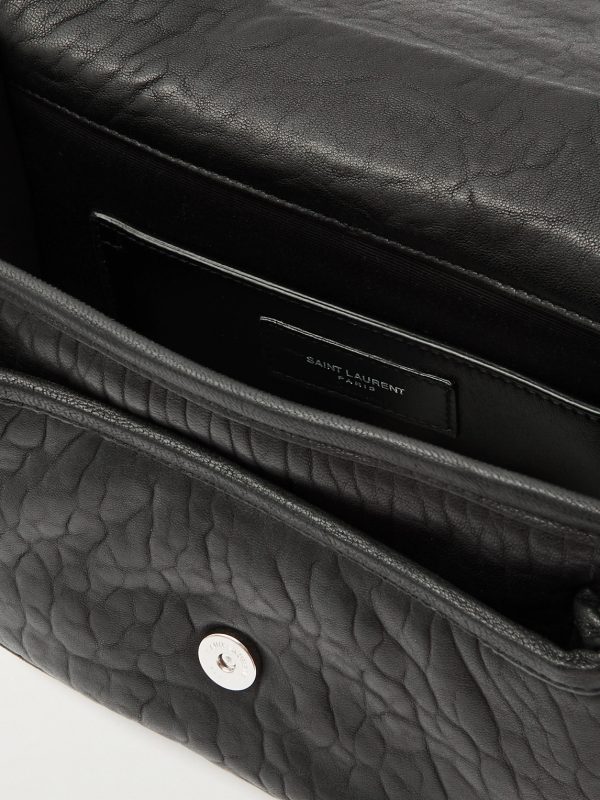 Niki Small Logo-Appliquéd Textured-Leather Messenger Bag - E1 Niki Small Logo-Appliquéd Textured-Leather Messenger Bag - E1