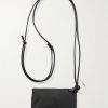Cassandre Logo-Appliquéd Leather-Trimmed Quilted Padded Nylon Pouch - BK