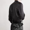 Cassandre Logo-Appliquéd Textured-Leather Pouch - OU