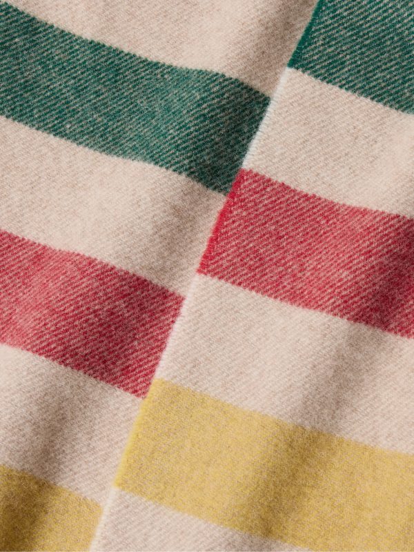 Glacier Fringed Striped Wool Scarf - CU Glacier Fringed Striped Wool Scarf - CU
