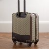 Savoy Leather-Trimmed Printed Coated-Canvas Suitcase - BK Savoy Leather-Trimmed Printed Coated-Canvas Suitcase - BK