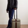 Savoy Leather-Trimmed Printed Coated-Canvas Suitcase - E1 Savoy Leather-Trimmed Printed Coated-Canvas Suitcase - E1