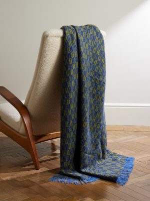 Claudius Fringed Alpaca-Blend Jacquard Throw