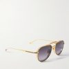 Commander Aviator-Style Brushed Two-Tone Beta Titanium Sunglasses - FR Commander Aviator-Style Brushed Two-Tone Beta Titanium Sunglasses - FR