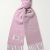 Volly Colour-Block Fringed Logo-Appliquéd Alpaca-Blend Scarf Volly Colour-Block Fringed Logo-Appliquéd Alpaca-Blend Scarf
