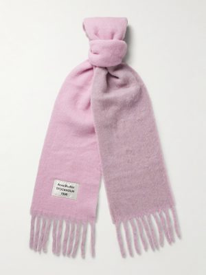 Volly Colour-Block Fringed Logo-Appliquéd Alpaca-Blend Scarf Volly Colour-Block Fringed Logo-Appliquéd Alpaca-Blend Scarf