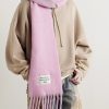 Volly Colour-Block Fringed Logo-Appliquéd Alpaca-Blend Scarf - OU Volly Colour-Block Fringed Logo-Appliquéd Alpaca-Blend Scarf - OU