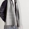 Venus 1996 Logo-Print Fringed Wool Scarf - OU Venus 1996 Logo-Print Fringed Wool Scarf - OU