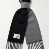 Volly Colour-Block Fringed Logo-Appliquéd Alpaca-Blend Scarf Volly Colour-Block Fringed Logo-Appliquéd Alpaca-Blend Scarf