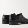 Nobilis Shoe Boot Leather Slip-On Derby Shoes - BK Nobilis Shoe Boot Leather Slip-On Derby Shoes - BK