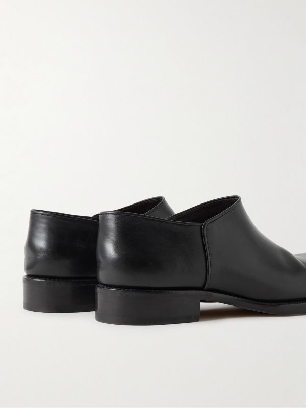 Nobilis Shoe Boot Leather Slip-On Derby Shoes - BK Nobilis Shoe Boot Leather Slip-On Derby Shoes - BK
