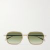 Admiral Rectangular-Frame Titanium Sunglasses Admiral Rectangular-Frame Titanium Sunglasses