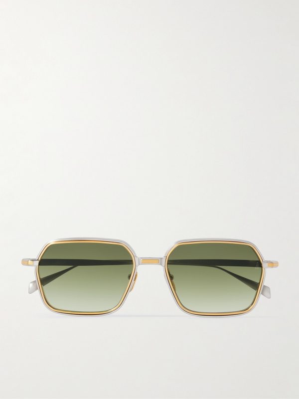 Admiral Rectangular-Frame Titanium Sunglasses Admiral Rectangular-Frame Titanium Sunglasses
