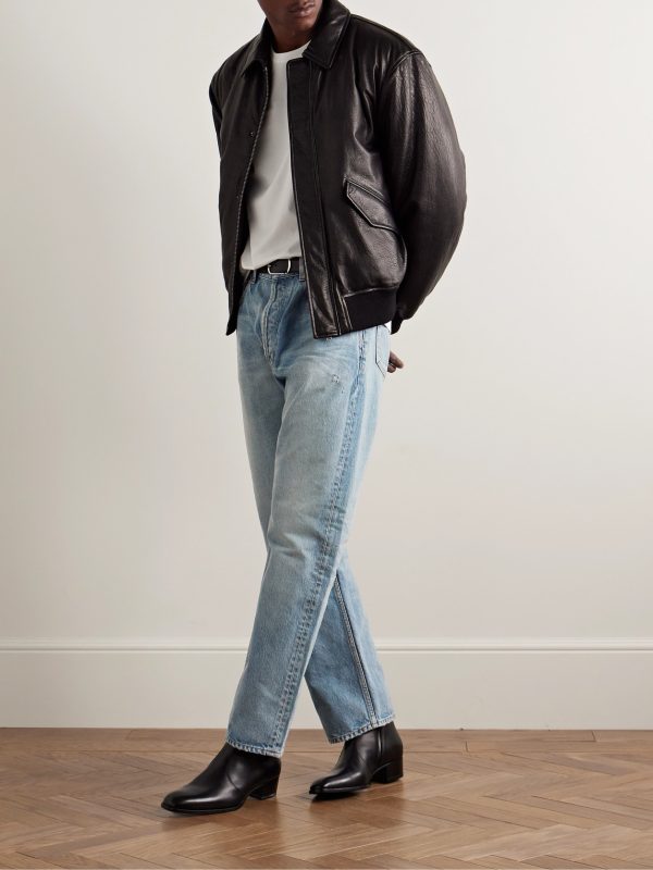 Straight-Leg Distressed Jeans - OU Straight-Leg Distressed Jeans - OU
