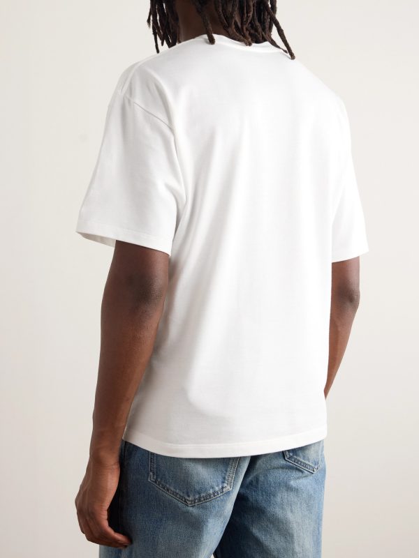 Logo-Appliquéd Cotton and Modal-Blend Jersey T-Shirt - BK