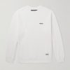 Logo-Embroidered Appliquéd Waffle-Knit Cotton T-Shirt
