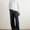 Logo-Embroidered Appliquéd Waffle-Knit Cotton T-Shirt - OU