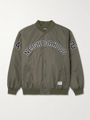Logo-Appliquéd Nylon Bomber Jacket