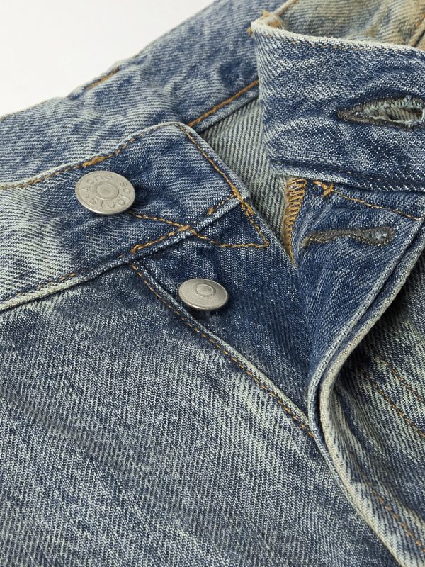 Straight-Leg Distressed Jeans - E1 Straight-Leg Distressed Jeans - E1