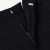 Wide-Leg Pinstriped Twill Trousers - E1