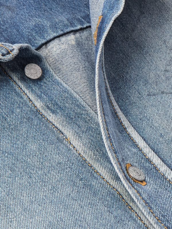 Paint-Splattered Organic Denim Shirt - CU